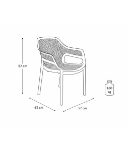 SCAUN DIN PLASTIC PENTRU TERASA AERO 23 , CULOARE NEAGRA, PENTRU UZ COMERCIAL, ARTIM GROUP SELECTION - Img 6