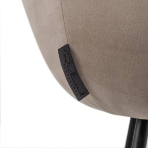 SCAUN DINING AVANTI, KHAKI/NEGRU, TAPITERIE DIN CATIFEA SI PICIOARE DIN METAL, STIL MODERN B2 - Img 7
