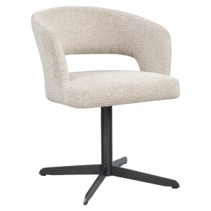SCAUN DINING, BLANCA, REALIZAT DIN METAL SI TEXTIL IGNIFUG, CULOARE CREM, DESIGN DEOSEBIT, RICHMOND INTERIORS - Img 7