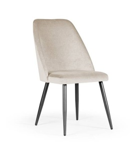 SCAUN DINING BOSFOR NEGRU, CU TAPITERIE DIN CATIFEA, STIL MODERN