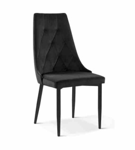 SCAUN DINING CAREN II, NEGRU/NEGRU, STIL CLASIC, ATR