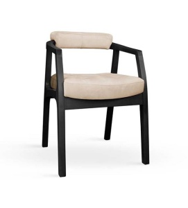 SCAUN DINING COSY, BEJ/NEGRU, STIL CLASIC, ATR