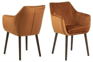 SCAUN DINING CUPRU/NEGRU, NORA, CU TAPITERIE DIN TEXTIL, STIL MODERN B2