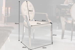 SCAUN DINING, DIN METAL SI CATIFEA BEJ, DESIGN BAROC, ARTIM GROUP SELECTION - Img 8