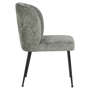 SCAUN DINING FALLON, VERDE/NEGRU, TAPITERIE DIN TEXTIL SI PICIOARE DIN METAL, STIL MODERN B2 - Img 4