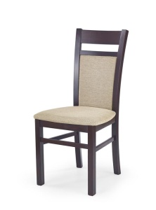SCAUN DINING GERARD 2, BEJ TORENT/NUC, TAPITERIE DIN STOFA SI PICIOARE DIN LEMN MASIV DE FAG, STIL CLASIC - Img 1