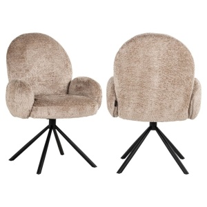 SCAUN DINING JOLIE BEJ/NEGRU, S4617, CONFECTIONAT DIN PU T35 CU ELASTICITATE RIDICATA, SPUMA SI OTEL INOXIDABIL, RICHMOND INTERIORS