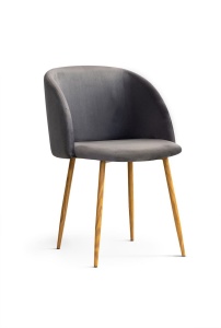 SCAUN DINING JULY 2 GRI INCHIS/FAG TAPITERIE DIN CATIFEA STIL MODERN