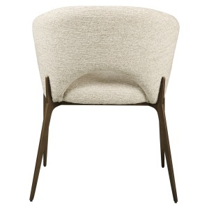 SCAUN DINING KENZI, REALIZAT DIN LEMN DE FAG SI TEXTIL IGNIFUG, CULOARE ALB/NATUR, DESIGN DEOSEBIT, RICHMOND INTERIORS - Img 8