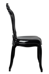 SCAUN DINING KING, NEGRU, DIN POLICARBONAT, STIL MODERN, B2 - Img 2