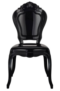 SCAUN DINING KING, NEGRU, DIN POLICARBONAT, STIL MODERN, B2 - Img 4