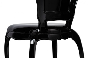 SCAUN DINING KING, NEGRU, DIN POLICARBONAT, STIL MODERN, B2 - Img 6