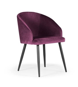 SCAUN DINING KORFU, BORDO/NEGRU, STIL MODERN