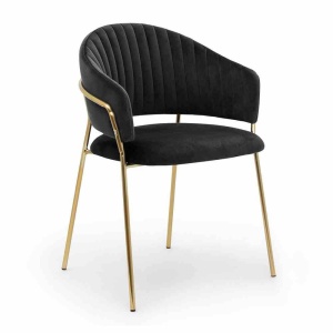 SCAUN DINING LAYLA, NEGRU/AURIU, STIL MODERN, ATR