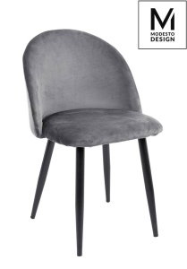 SCAUN DINING NICOLE, GRI INCHIS/NEGRU, CU TAPITERIE DIN CATIFEA, B2