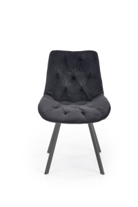 SCAUN DINING PIVOTANT K519, NEGRU/NEGRU, TAPITERIE DIN CATIFEA SI PICIOARE DIN METAL, STIL MODERN - Img 6