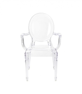 SCAUN DINING, PRINCE, CU BRATE, TRANSPARENT, DESIGN DEOSEBIT, STIL BAROC - Img 5
