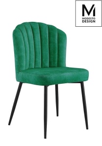 SCAUN DINING RANGO, VERDE/NEGRU, CU TAPITERIE DIN CATIFEA, STIL MODERN, B2