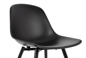SCAUN DINING RESOL NEGRU, CU SEZUT DIN POLIPROPILENA SI PICIOARE DIN METAL, STIL MODERN - Img 3
