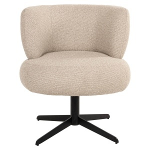 SCAUN DINING ROTATIV ALEXIS, REALIZAT DIN METAL, LEMN DE FAG SI TEXTIL, CULOARE CREM, DESIGN DEOSEBIT, RICHMOND INTERIORS - Img 6