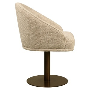SCAUN DINING ROTATIV BEVERLY, REALIZAT DIN METAL, LEMN DE FAG SI TEXTIL, CULOARE CAPPUCCINO, DESIGN DEOSEBIT, RICHMOND INTERIORS - Img 5
