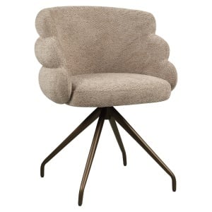 SCAUN DINING ROTATIV, KAYLA, REALIZAT DIN METAL SI TEXTIL, CULOARE CAPPUCCINO, DESIGN DEOSEBIT, RICHMOND INTERIORS - Img 8