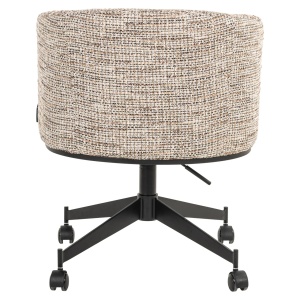 SCAUN DINING ROTATIV ROCHENNE, REALIZAT DIN METAL, LEMN DE FAG SI TEXTIL, CULOARE CREM/MARO, DESIGN DEOSEBIT, RICHMOND INTERIORS - Img 12