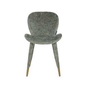 SCAUN DINING SARA, VERDE/AURIU, TAPITERIE DIN TEXTIL SI PICIOARE DIN METAL TAPITATE, STIL MODERN B2 - Img 3