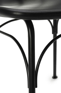 SCAUN DINING/TERASA CASTERIA, NEGRU, DIN POLIPROPILENA SI METAL, STIL MODERN - Img 7