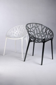 SCAUN DINING/TERASA KORAL, ALB MAT, DIN POLIPROPILENA, STIL MODERN B2 - Img 6