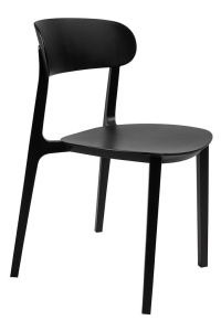 SCAUN DINING/TERASA NIKON, NEGRU, DIN POLIPROPILENA, STIL MODERN B2 - Img 2