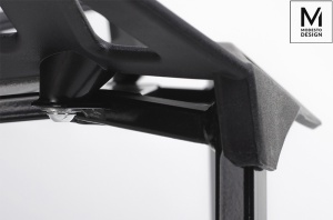 SCAUN DINING/TERASA SPLIT MAT, NEGRU, DIN METAL SI POLIPROPILENA, STIL MODERN B2 - Img 3