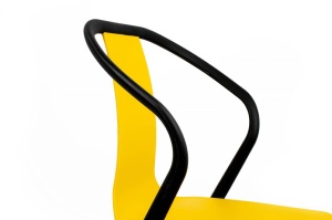 SCAUN DINING/TERASA VINCENT, GALBEN/NEGRU, DIN POLIPROPILENA, STIL MODERN - Img 8