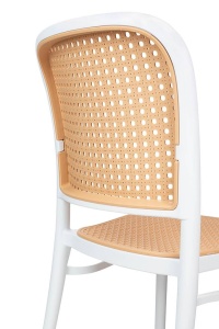 SCAUN DINING/TERASA WICKY, ALB/BEJ, DIN POLIPROPILENA, STIL MODERN B2 - Img 4