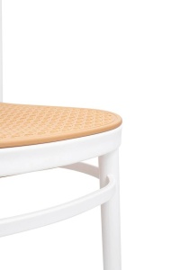 SCAUN DINING/TERASA WICKY, ALB/BEJ, DIN POLIPROPILENA, STIL MODERN B2 - Img 6