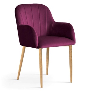 SCAUN DINING TULIP, BORDO/STEJAR, STIL MODERN, ATR