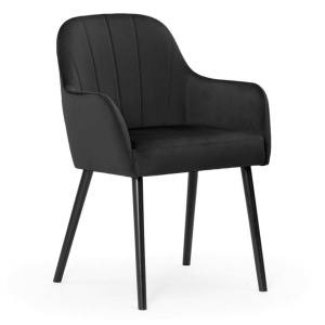 SCAUN DINING TULIP PLUS, NEGRU/NEGRU, STIL MODERN