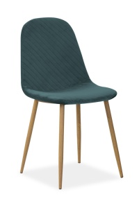 SCAUN DINING VERDE INCHIS/STEJAR POLI - DESIGN MODERN