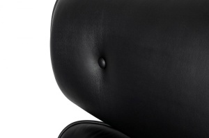 SCAUN DIRECTORIAL LOUNGE GUBERNATOR, NEGRU, PIELE NATURALA SI LEMN DE ABANOS, STIL MODERN, B2 - Img 6