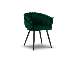 SCAUN EXCLUSIVIST SHIRLEY VERDE, TAPITERIE DIN CATIFEA SI NEGRU, STIL MODERN, ARTIM GROUP SELECTION