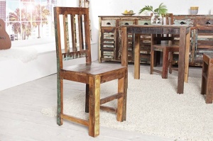 SCAUN, JAKARTA 95CM, DIN LEMN RECICLAT, MULTICOLOR, COD 20255, STIL RETRO - Img 4