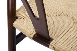 SCAUN MARO INCHIS WISHBONE DIN LEMN CU FIBRE NATURALE STIL MODERN - Img 7