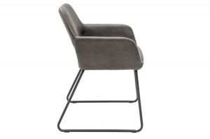 SCAUN MUSTANG GRI ANTIC STIL RETRO VINTAGE - Img 3