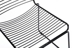 SCAUN NEGRU DIN METAL SI PIELE ECO, NET SOFT STIL MODERN B2 - Img 4