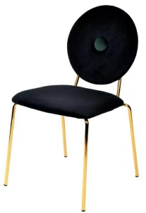 SCAUN NEGRU DIN VELUR BAROCCO STIL MODERN B2