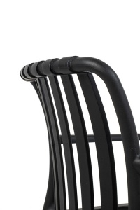 SCAUN PENTRU EXTERIOR/INTERIOR STRIPS, NEGRU, DIN POLIPROPILENA, STIL MODERN MINIMALIST - Img 3