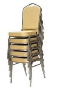 SCAUN PENTRU SALA EVENIMENTE/CONFERINTA MEDIOLAN 25X25 BEJ/ARGINTIU DESIGN CLASIC - Img 1