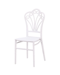 SCAUN PENTRU SALI DE EVENIMENTE VICTORIA SIMPLE ALB , CONFECTIONAT DIN POLIPROPILENA