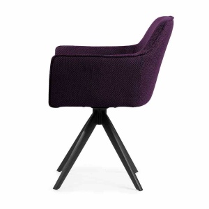SCAUN PIVOTANT MAKSIMA, MOV/NEGRU, STIL MODERN - Img 6