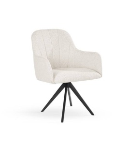 SCAUN PIVOTANT TULIP TWIST, BEJ/NEGRU, STIL MODERN